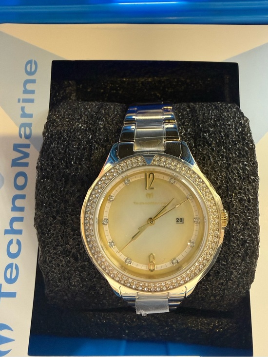 TechnoMarine Luna Tides Women\'s Watch w/ Mother of Pearl Dial - 33mm, Gold main image 5